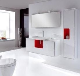 Harizki Muebles baño con muebles blancos